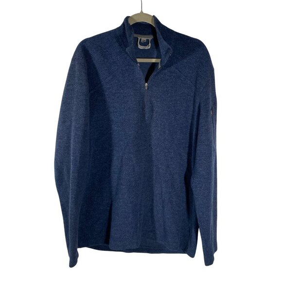 Smartwool merino wool quarter zip pullover sweater Navy blue  Men’s XXL outdoor - Picture 1 of 11